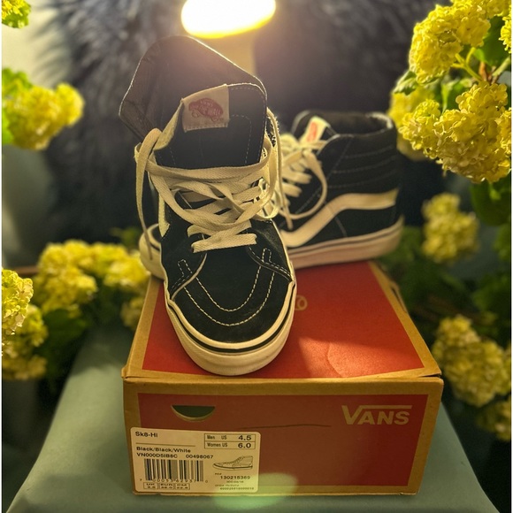 Gently used Black/White Sk8 HI Vans - Picture 7 of 8